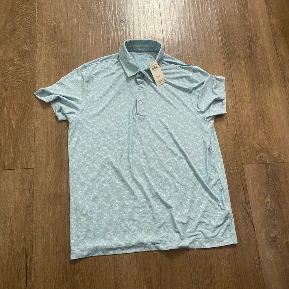 Abercrombie & Fitch Sky Blue Polo Shirt